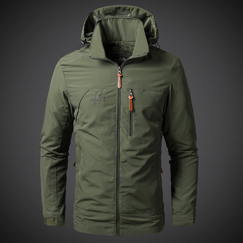 Mens Windbreaker Jackets Waterproof Military Hooded Coat New Combat Jackets Autumn Outdoor Hiking Biking Bomber Outwear